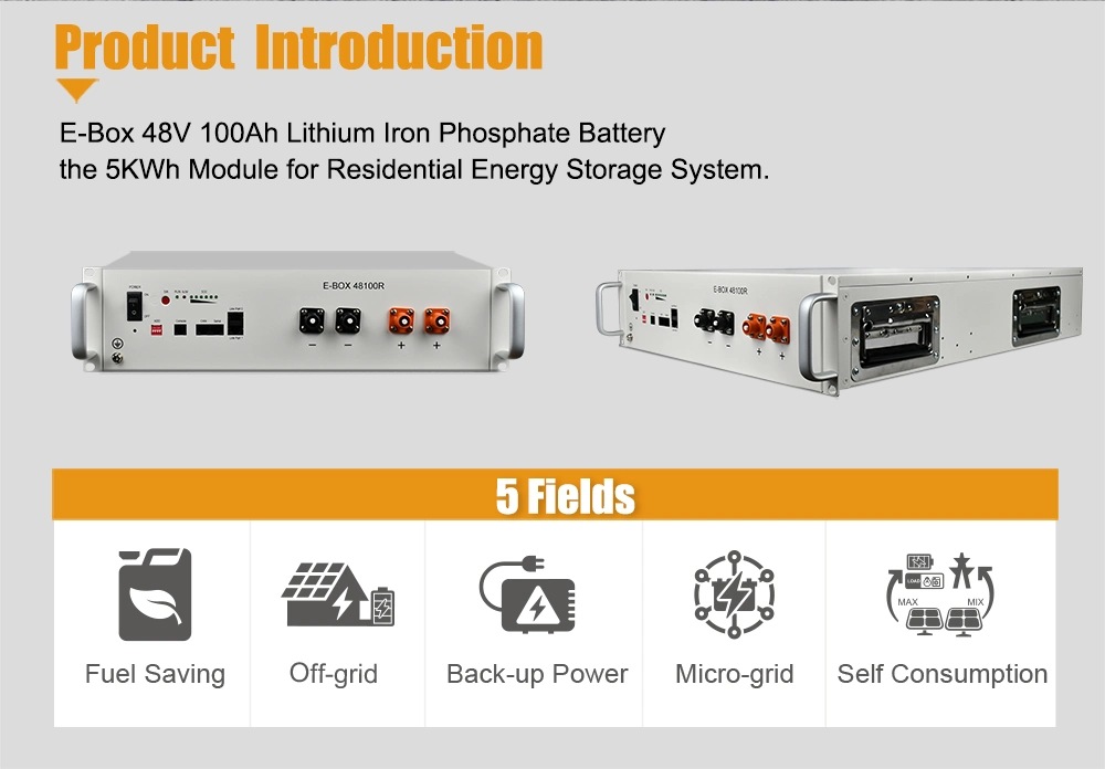 Pytes-48100r 48V 100ah Bess Deep Cycle Battery Solar Energy Storage System LiFePO4 Battery Power Bank Lithium Iron Battery